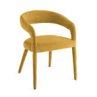 2 čalouněná křesla z látky bouclè s potaženým rámem - Domenica Viadurini