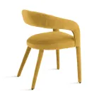 2 čalouněná křesla z látky bouclè s potaženým rámem - Domenica Viadurini