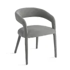 2 čalouněná křesla z látky bouclè s potaženým rámem - Domenica Viadurini