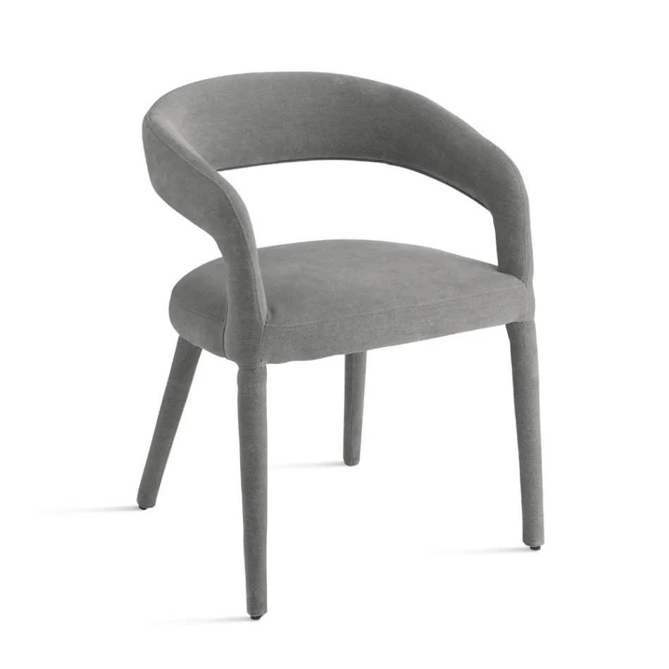 2 čalouněná křesla z látky bouclè s potaženým rámem - Domenica Viadurini