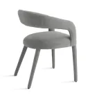 2 čalouněná křesla z látky bouclè s potaženým rámem - Domenica Viadurini