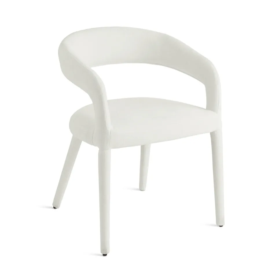 2 čalouněná křesla z látky bouclè s potaženým rámem - Domenica Viadurini