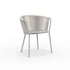 2 zahradní křesla z nerezové oceli a lanovým opěradlem - Luxura Viadurini