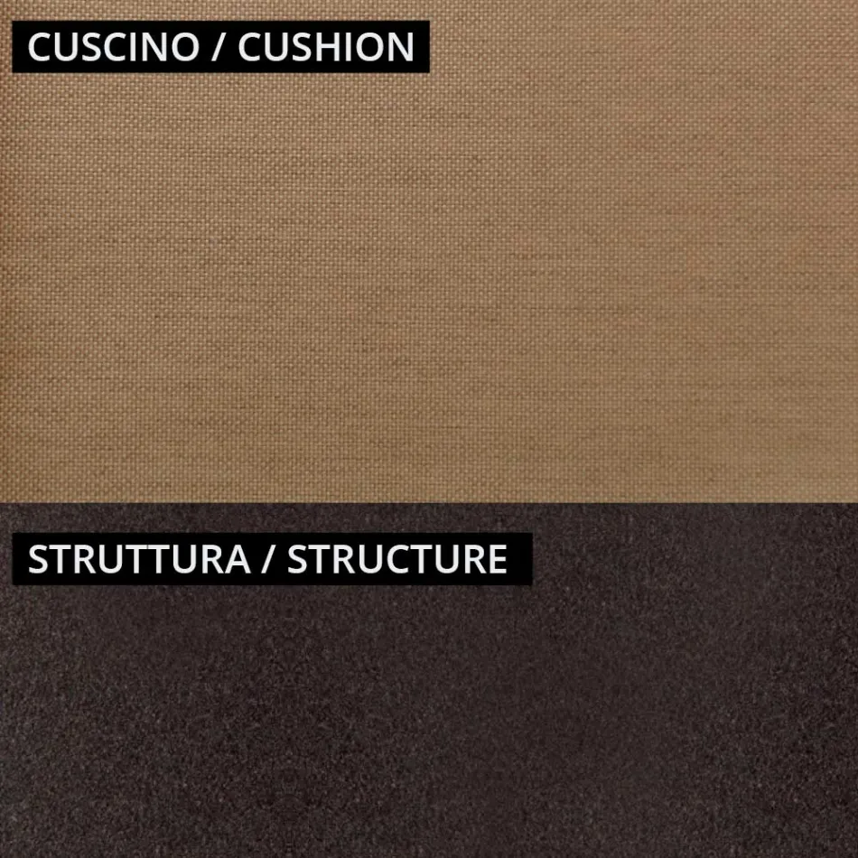 2 stohovatelná zahradní křesla z kovu a polštáře Made in Italy - Fontana Viadurini