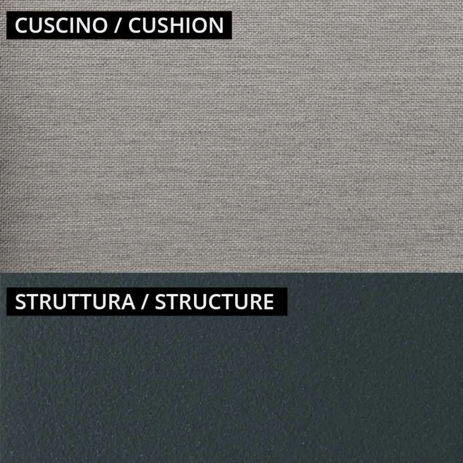 2 stohovatelná zahradní křesla z kovu a polštáře Made in Italy - Fontana Viadurini