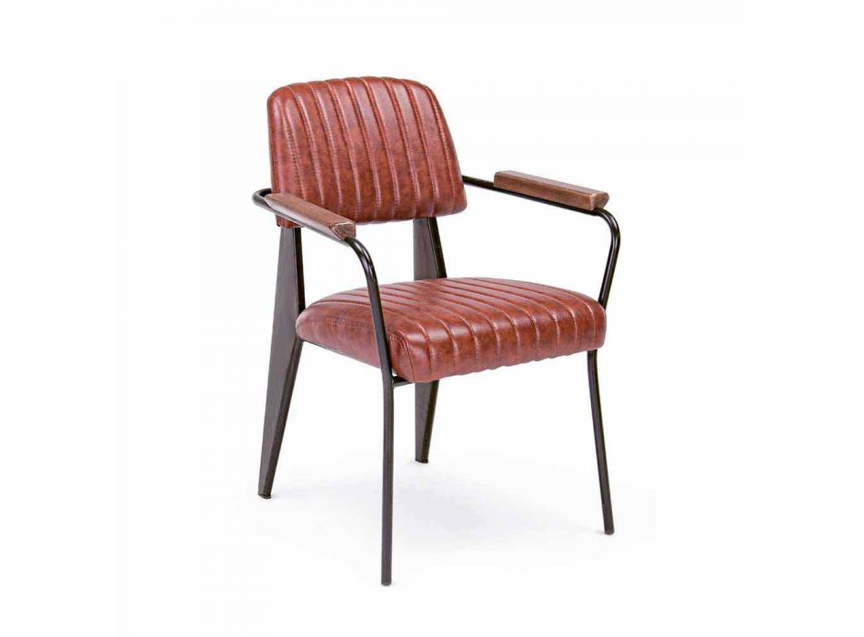 2 židle s područkami v provedení Leatherette Vintage Effect Homemotion - Clare