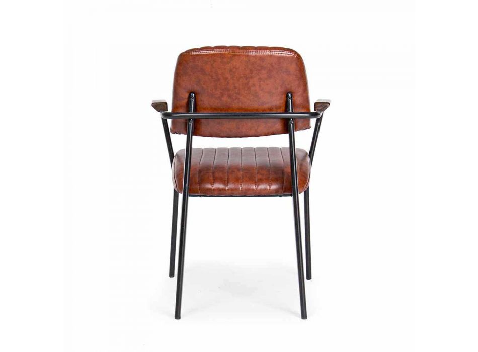 2 židle s područkami v provedení Leatherette Vintage Effect Homemotion - Clare Viadurini