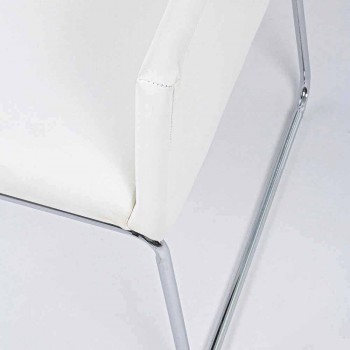 2 židle s područkami potaženými koženkou Modern Design Homemotion - Farra