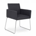 2 židle s područkami potaženými koženkou Modern Design Homemotion - Farra
