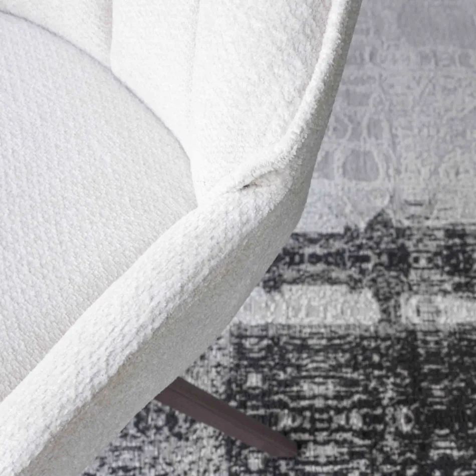 2 interiérové židle z bronzového kovu se sedákem z látky Bliss - Varen Viadurini