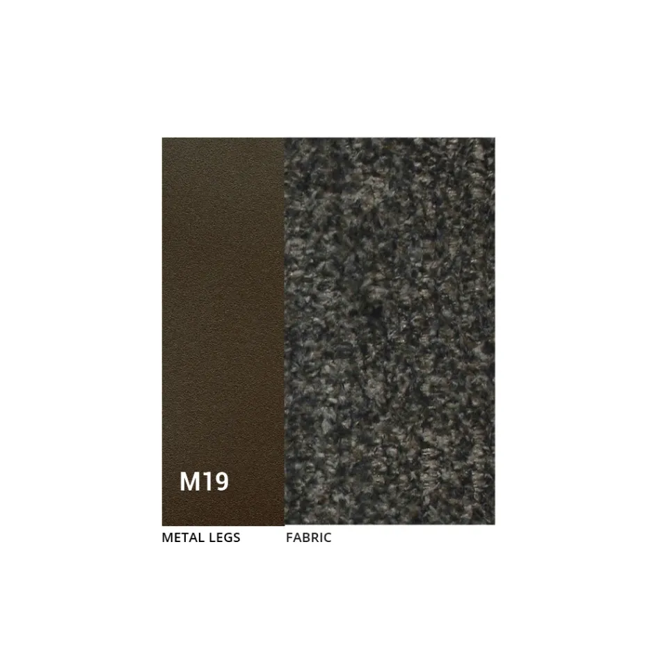 2 interiérové židle z bronzového kovu se sedákem z látky Bliss - Varen Viadurini