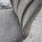 2 interiérové židle z grafitového kovu se sedákem z látky Bliss - Tenia Viadurini