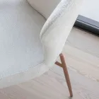 2 interiérové židle z kovu s látkovým sedákem Bliss - Avenia Viadurini