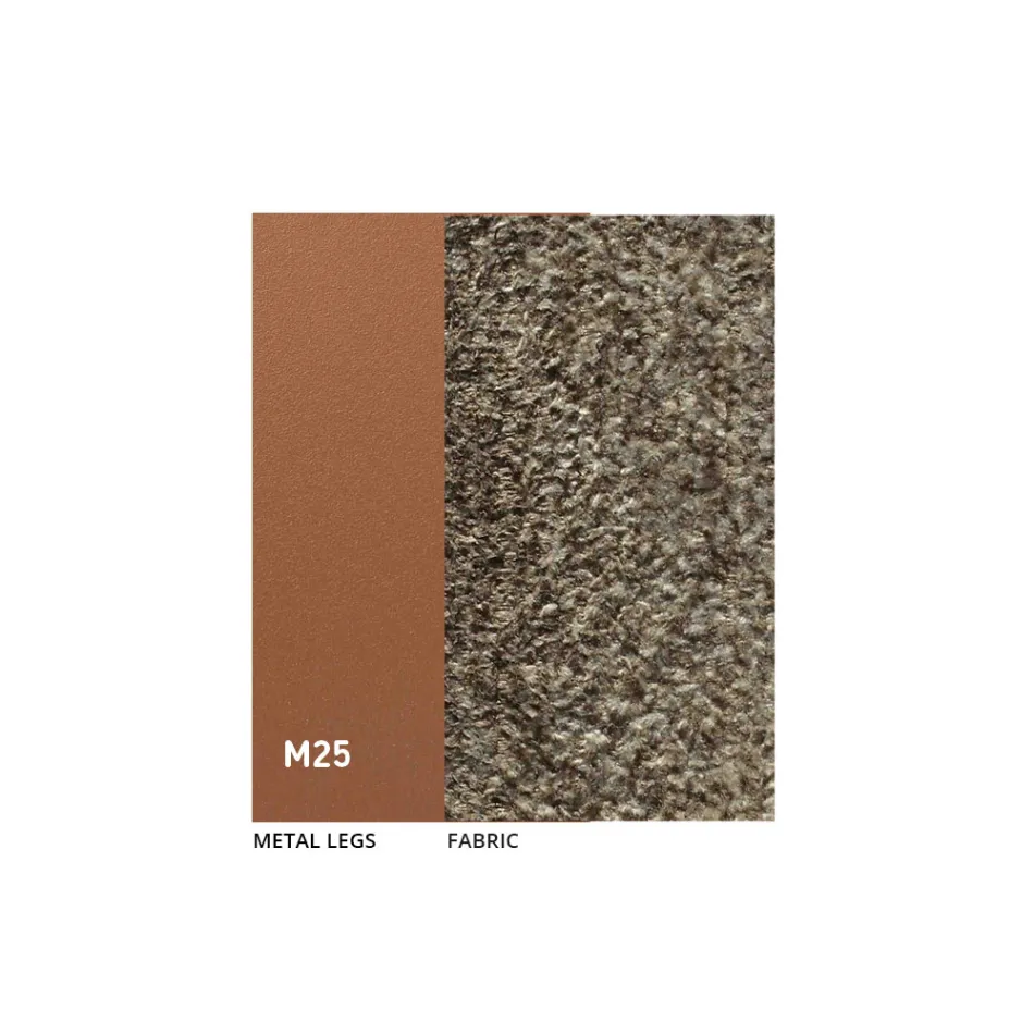 2 interiérové židle z kovu s látkovým sedákem Bliss - Avenia Viadurini