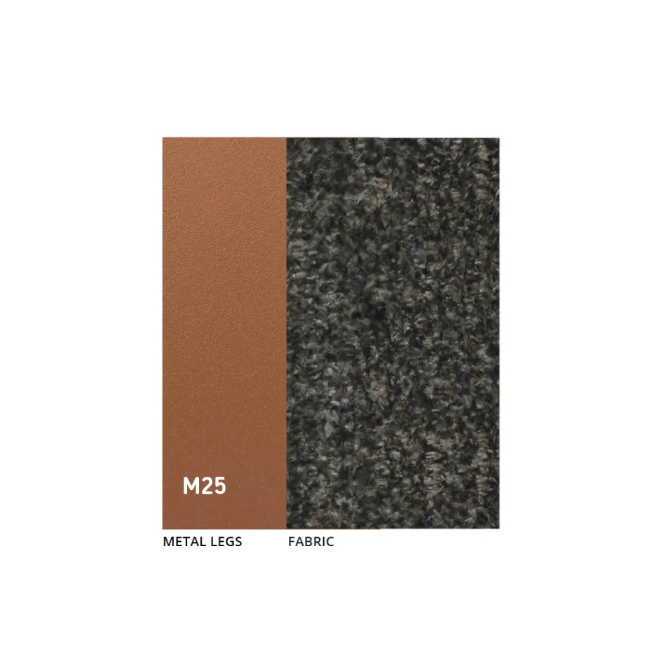 2 interiérové židle z kovu s látkovým sedákem Bliss - Avenia Viadurini