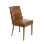 2 designová židle z hnědé koženky a dubového dřeva Homemotion - Gallia Viadurini