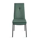 2 čalouněné židle z barevné látky a kovového rámu - Fabrizio Viadurini