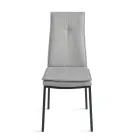 2 čalouněné židle z barevné látky a kovového rámu - Fabrizio Viadurini