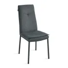 2 čalouněné židle z barevné látky a kovového rámu - Fabrizio Viadurini