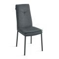 2 čalouněné židle z barevné látky a kovového rámu - Fabrizio