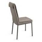 2 čalouněné židle z barevné látky a kovového rámu - Fabrizio Viadurini