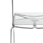 2 stohovatelné židle z plexiskla a železa Made in Italy - Timon Viadurini