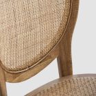 2 dřevěné židle s tkaným konzervovaným sedákem a opěradlem – karton Viadurini