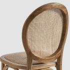 2 dřevěné židle s tkaným konzervovaným sedákem a opěradlem – karton Viadurini