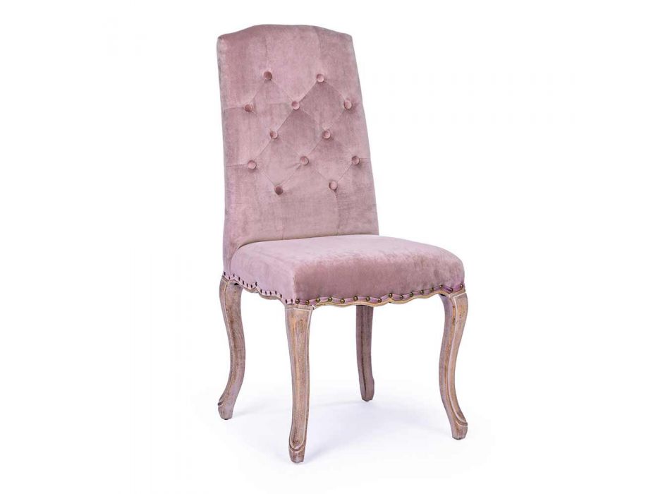2 jídelní židle s čalouněným a čalouněným sedadlem Homemotion - Mania