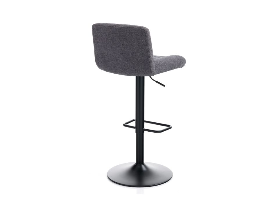 2 barové židle z látky a oceli - Polonio Viadurini