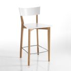 2 židle do obývacího pokoje z masivního dřeva - stříbrná Viadurini
