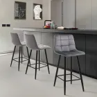 2 stoličky do obývacího pokoje z látky a kovu - měď Viadurini