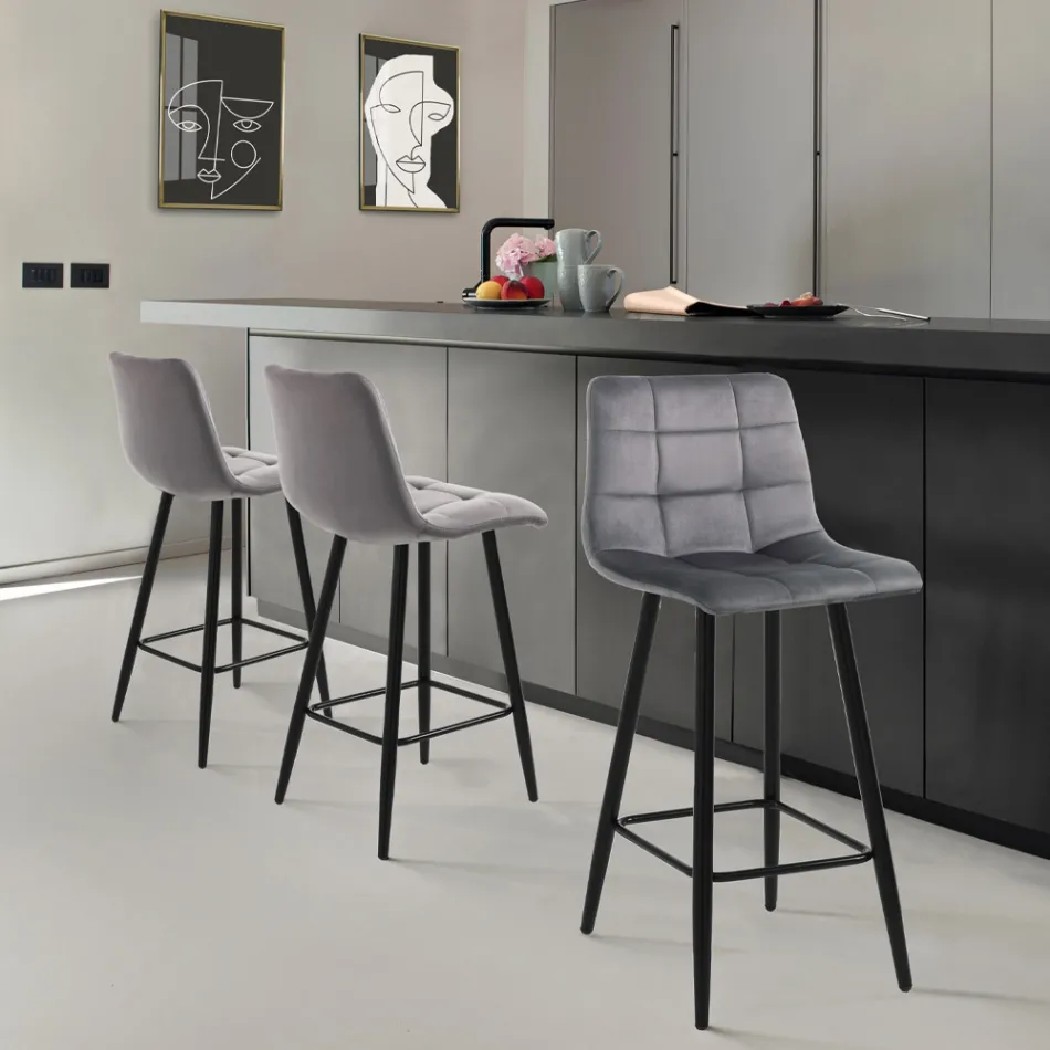 2 stoličky do obývacího pokoje z látky a kovu - měď Viadurini