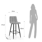 2 stoličky do obývacího pokoje z látky a kovu - měď Viadurini