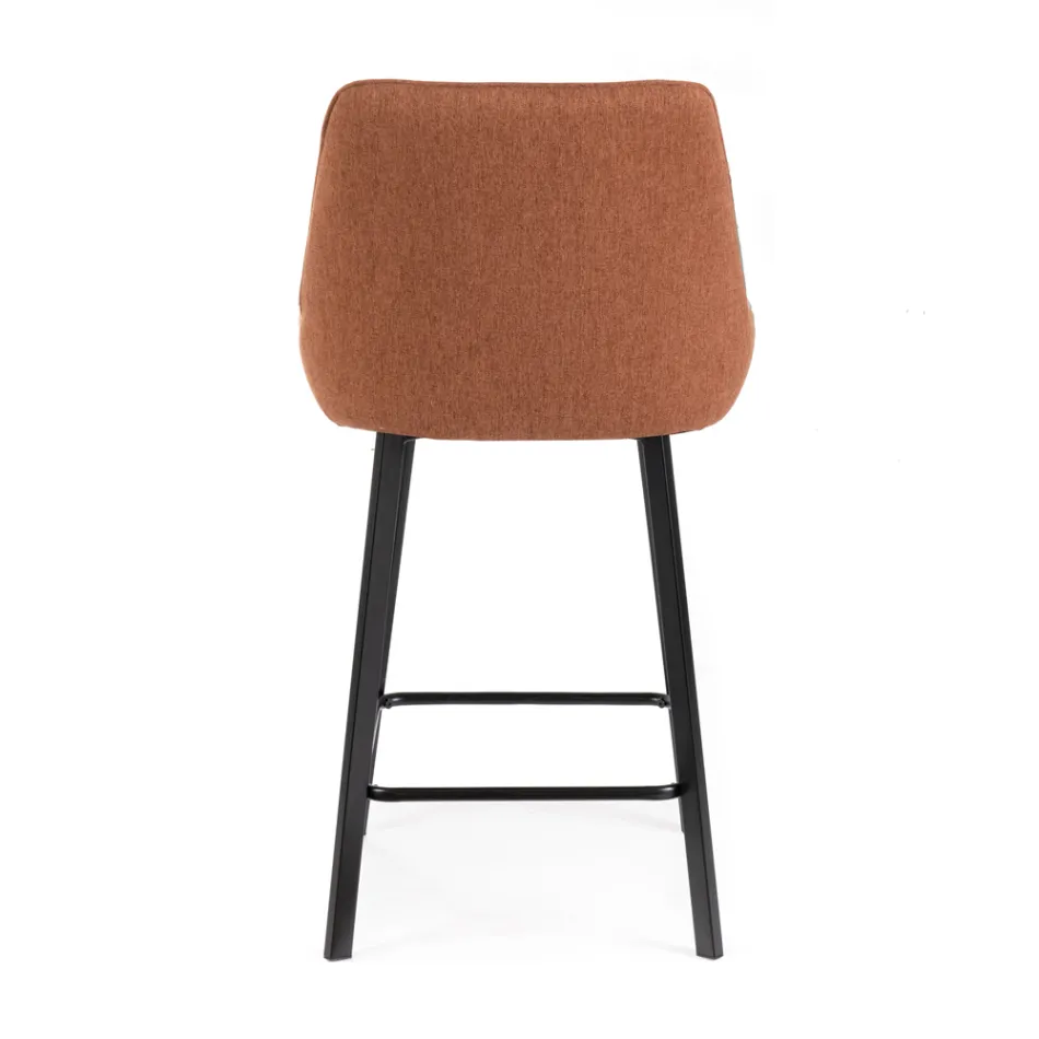 2 stoličky do obývacího pokoje vyrobené s látkovým sedákem a kovovými nohami - Negroni Viadurini