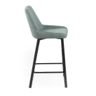 2 stoličky do obývacího pokoje vyrobené s látkovým sedákem a kovovými nohami - Negroni Viadurini