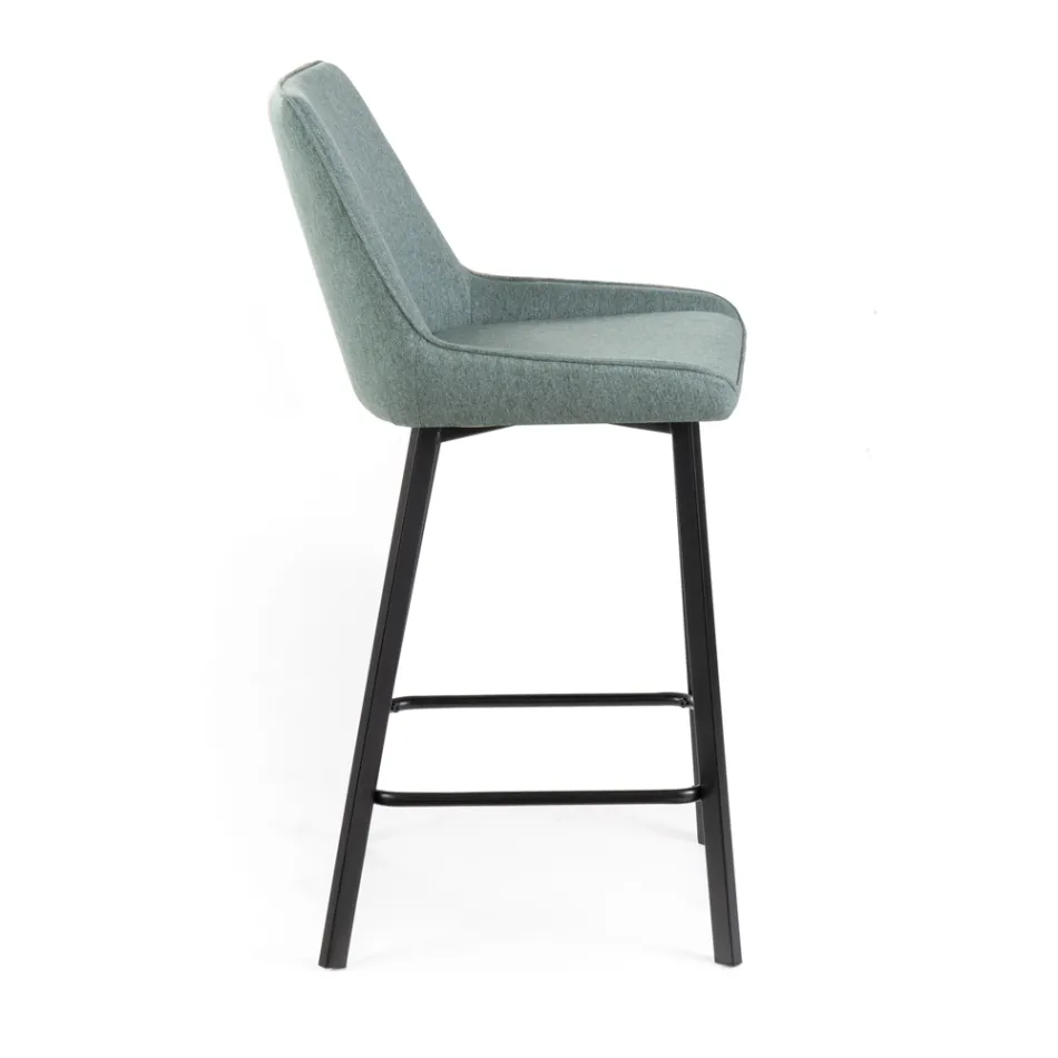 2 stoličky do obývacího pokoje vyrobené s látkovým sedákem a kovovými nohami - Negroni Viadurini