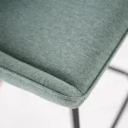 2 stoličky do obývacího pokoje vyrobené s látkovým sedákem a kovovými nohami - Negroni Viadurini