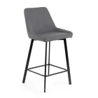 2 stoličky do obývacího pokoje vyrobené s látkovým sedákem a kovovými nohami - Negroni Viadurini