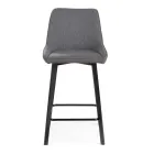 2 stoličky do obývacího pokoje vyrobené s látkovým sedákem a kovovými nohami - Negroni Viadurini