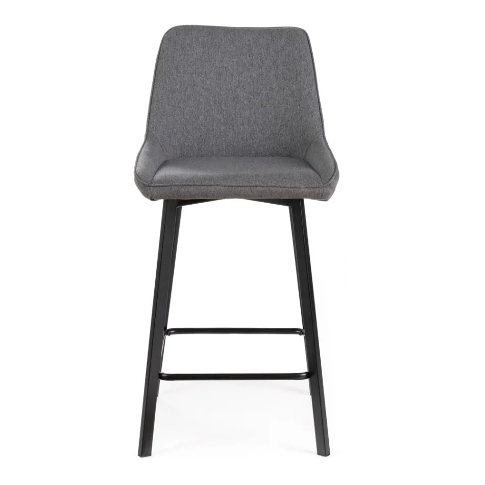 2 stoličky do obývacího pokoje vyrobené s látkovým sedákem a kovovými nohami - Negroni Viadurini