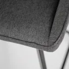 2 stoličky do obývacího pokoje vyrobené s látkovým sedákem a kovovými nohami - Negroni Viadurini