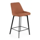 2 stoličky do obývacího pokoje vyrobené s látkovým sedákem a kovovými nohami - Negroni Viadurini