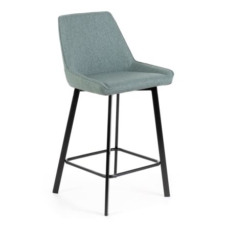 2 stoličky do obývacího pokoje vyrobené s látkovým sedákem a kovovými nohami - Negroni Viadurini