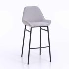 2 moderní kovové stoličky s sedákem z mikrovlákna nebo imitace kůže - Bellino Viadurini