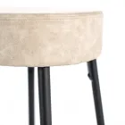 2 taburetky vyrobené ze sedáku z mikrovlákna a kovové konstrukce - Ronik Viadurini