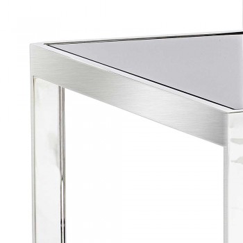 2 stoly Moderní design z nerezové oceli se skleněnou deskou Bubbi