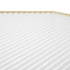 2 telefonní stolky ze zlatého železa a skleněné desky - Pope Viadurini