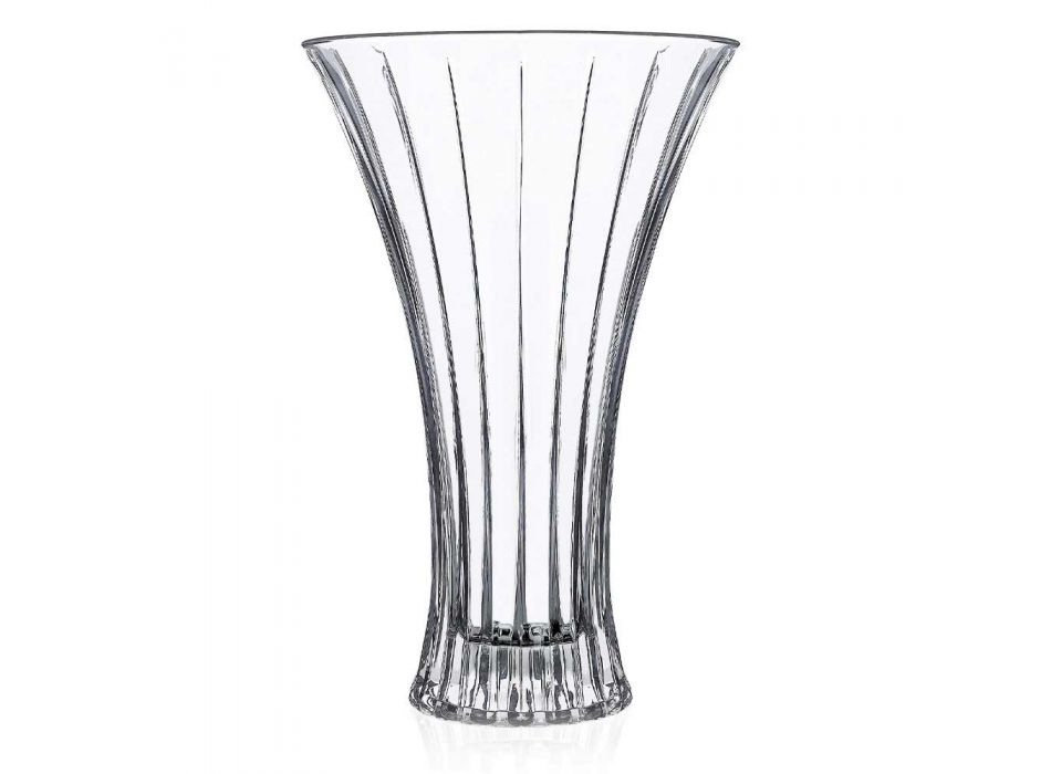 2 designové dekorační vázy v transparentním luxusním dekoru Eco Crystal - Senzatempo Viadurini