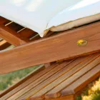 Reálném teak polohovatelné lůžko Viadurini